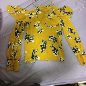 Floral yellow blouse